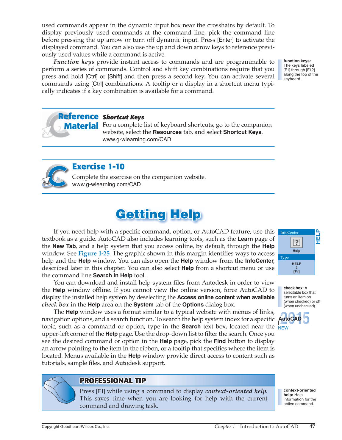 AutoCAD and Its Applications—Comprehensive 2015, 22nd Edition page 47