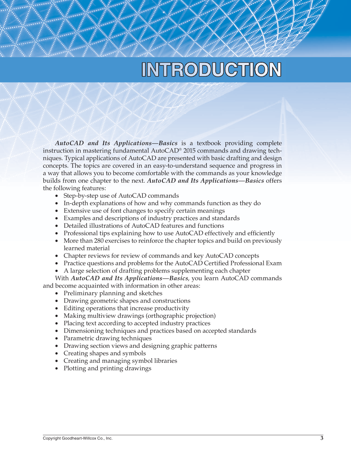 AutoCAD and Its Applications—Comprehensive 2015, 22nd Edition page 3