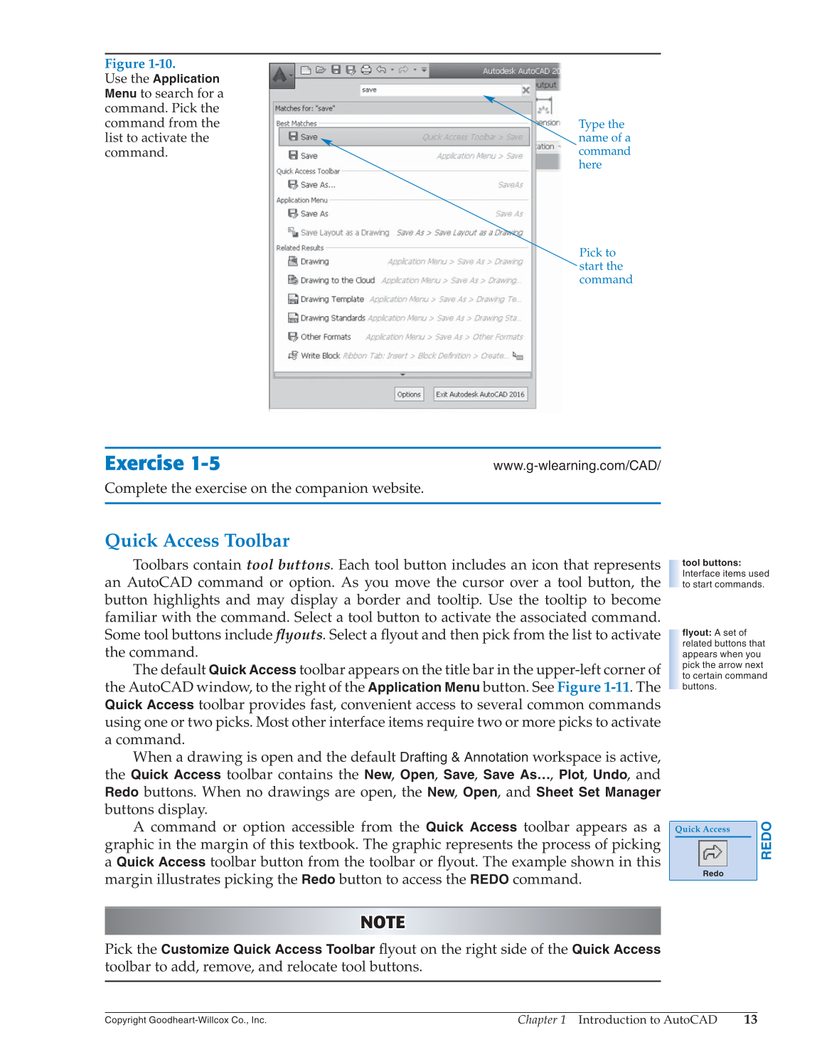 AutoCAD and Its Applications—Comprehensive 2016, 23rd Edition page 13