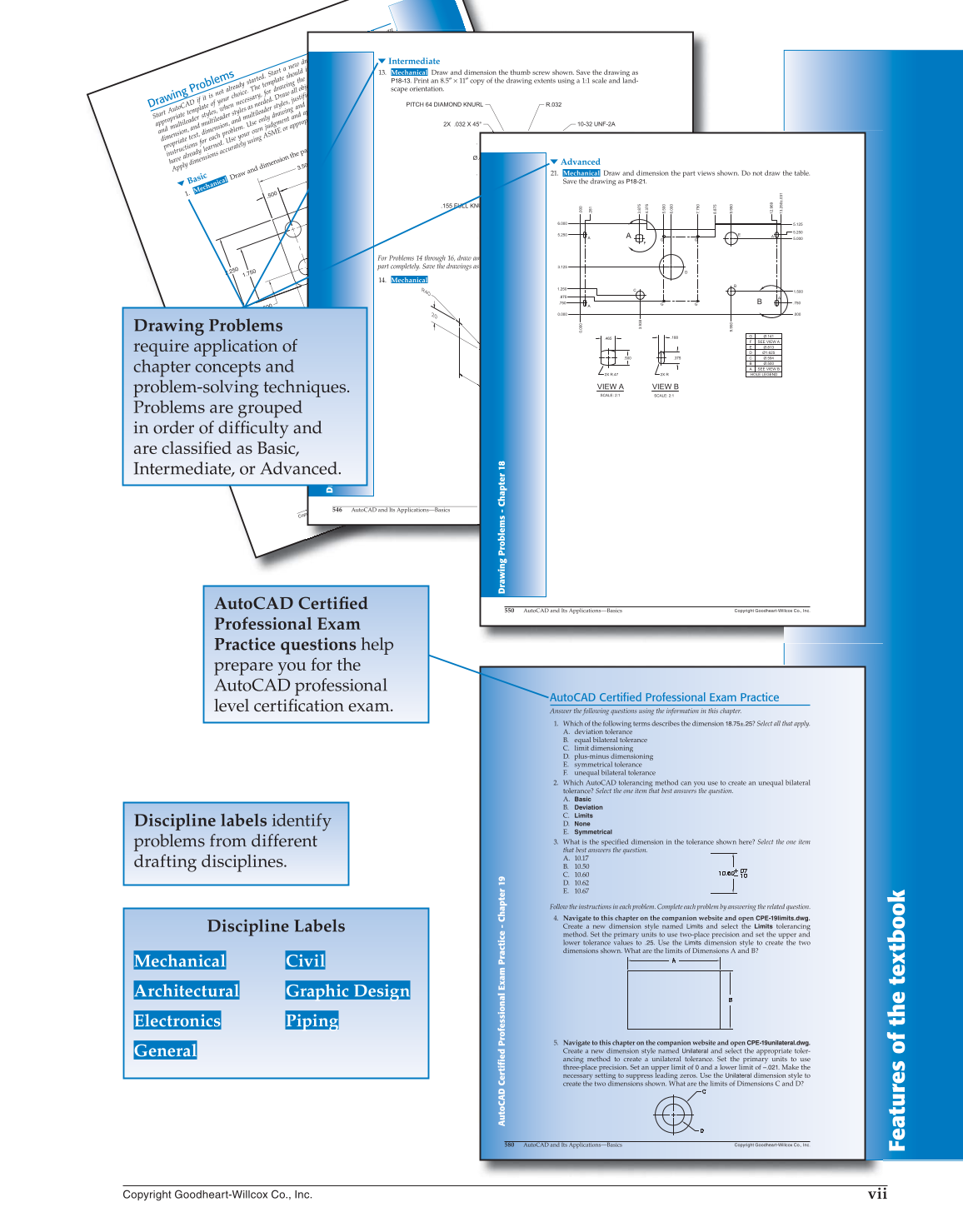 AutoCAD and Its Applications—Comprehensive 2016, 23rd Edition page vii