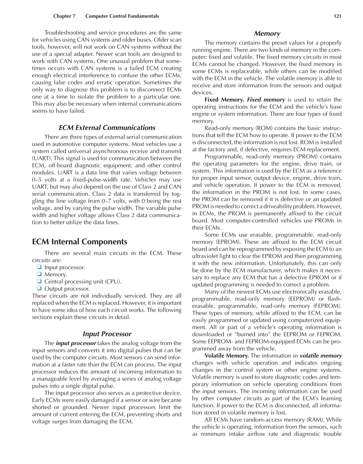 Auto Engine Performance and Driveability, A8, 3rd Edition page 121