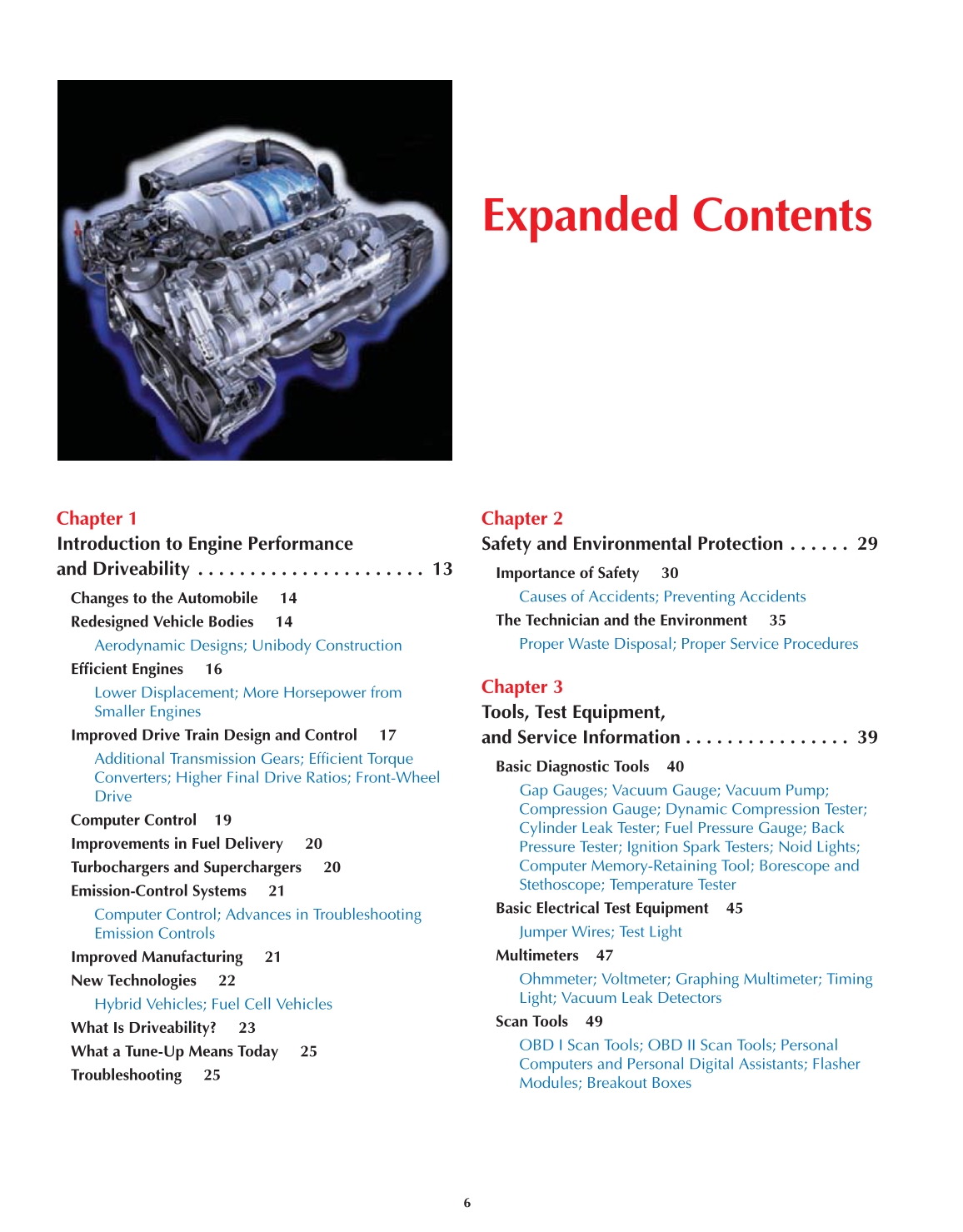 Auto Engine Performance and Driveability, A8, 3rd Edition page 6