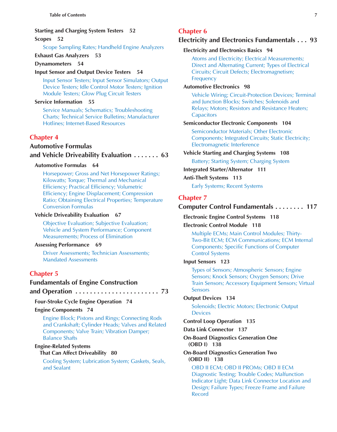 Auto Engine Performance and Driveability, A8, 3rd Edition page 7