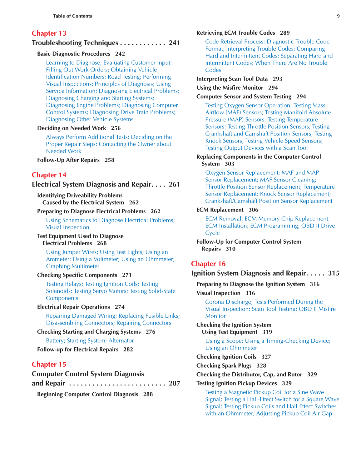 Auto Engine Performance and Driveability, A8, 3rd Edition page 9