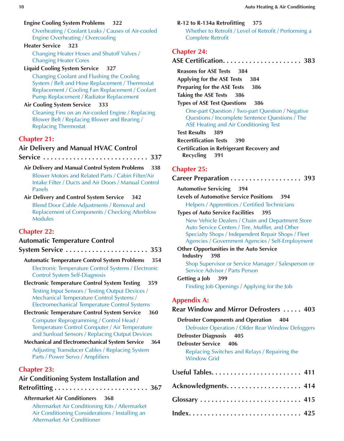 Auto Heating and Air Conditioning, A7, 3rd Edition page 10