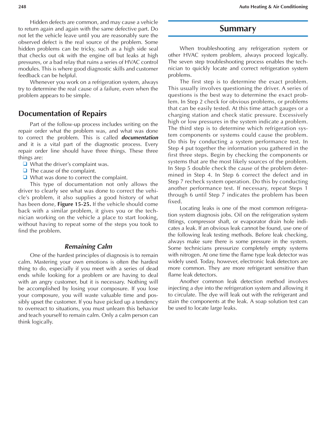 Auto Heating and Air Conditioning, A7, 3rd Edition page 248