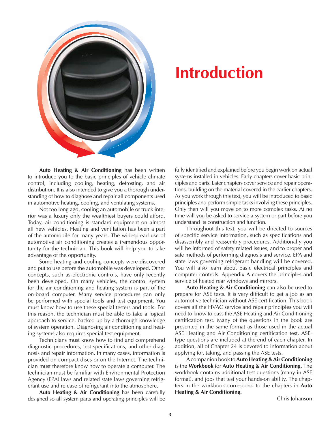 Auto Heating and Air Conditioning, A7, 3rd Edition page 3
