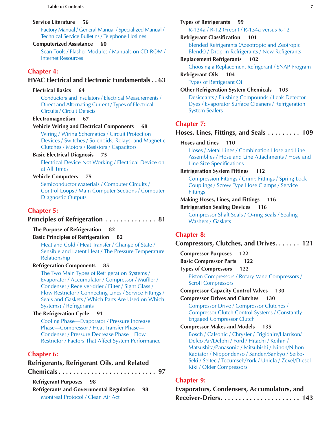 Auto Heating and Air Conditioning, A7, 3rd Edition page 7