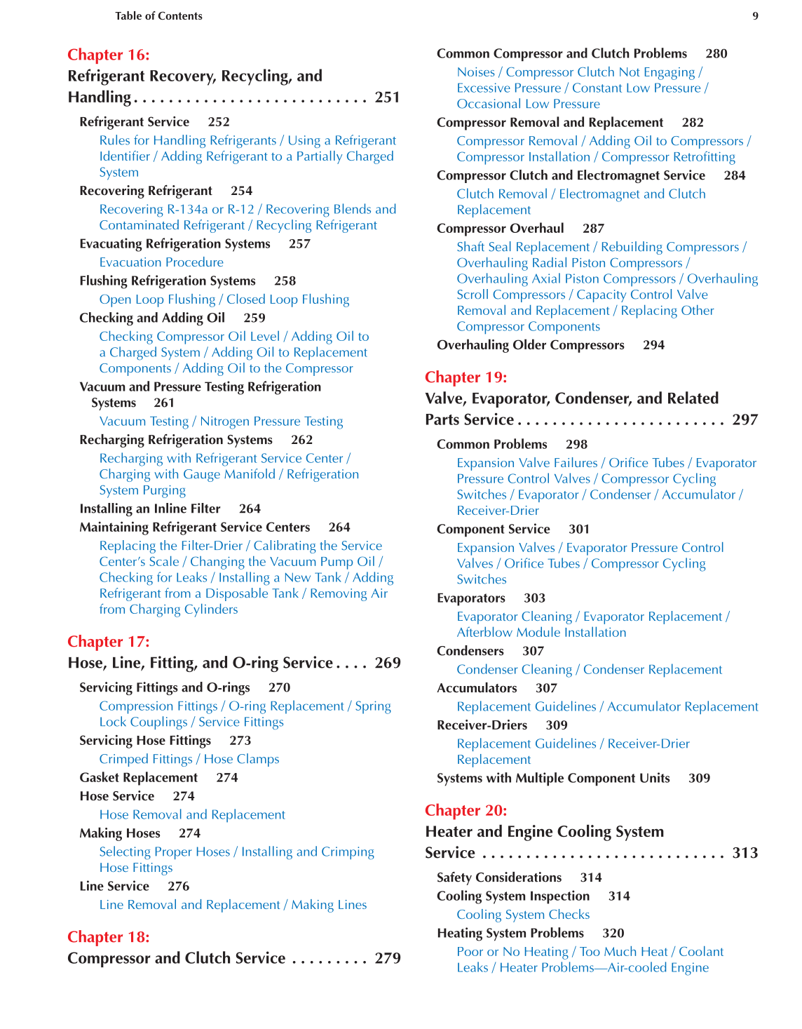 Auto Heating and Air Conditioning, A7, 3rd Edition page 9