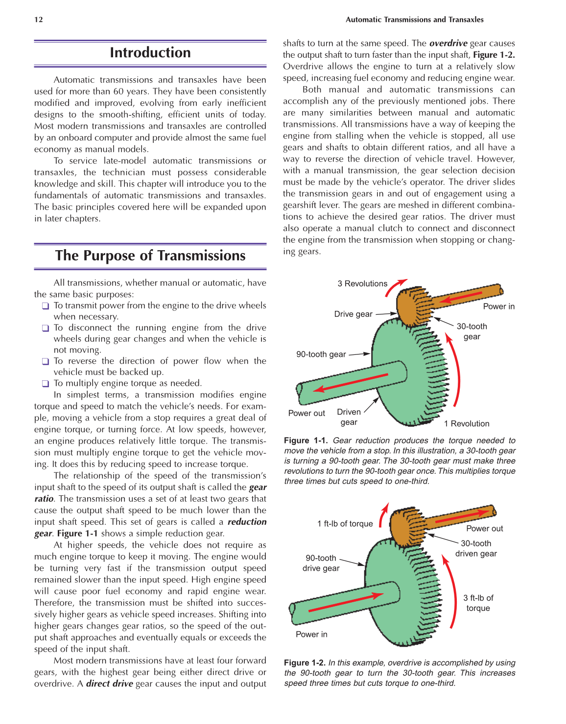 Automatic Transmissions and Transaxles, A2, 3rd Edition page 12