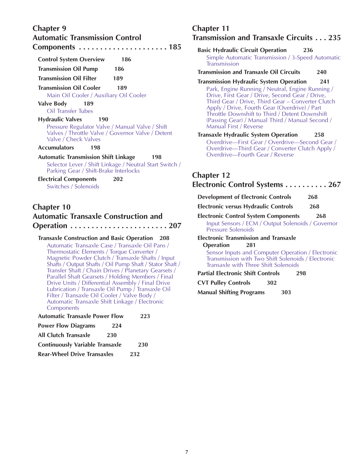 Automatic Transmissions and Transaxles, A2, 3rd Edition page 7