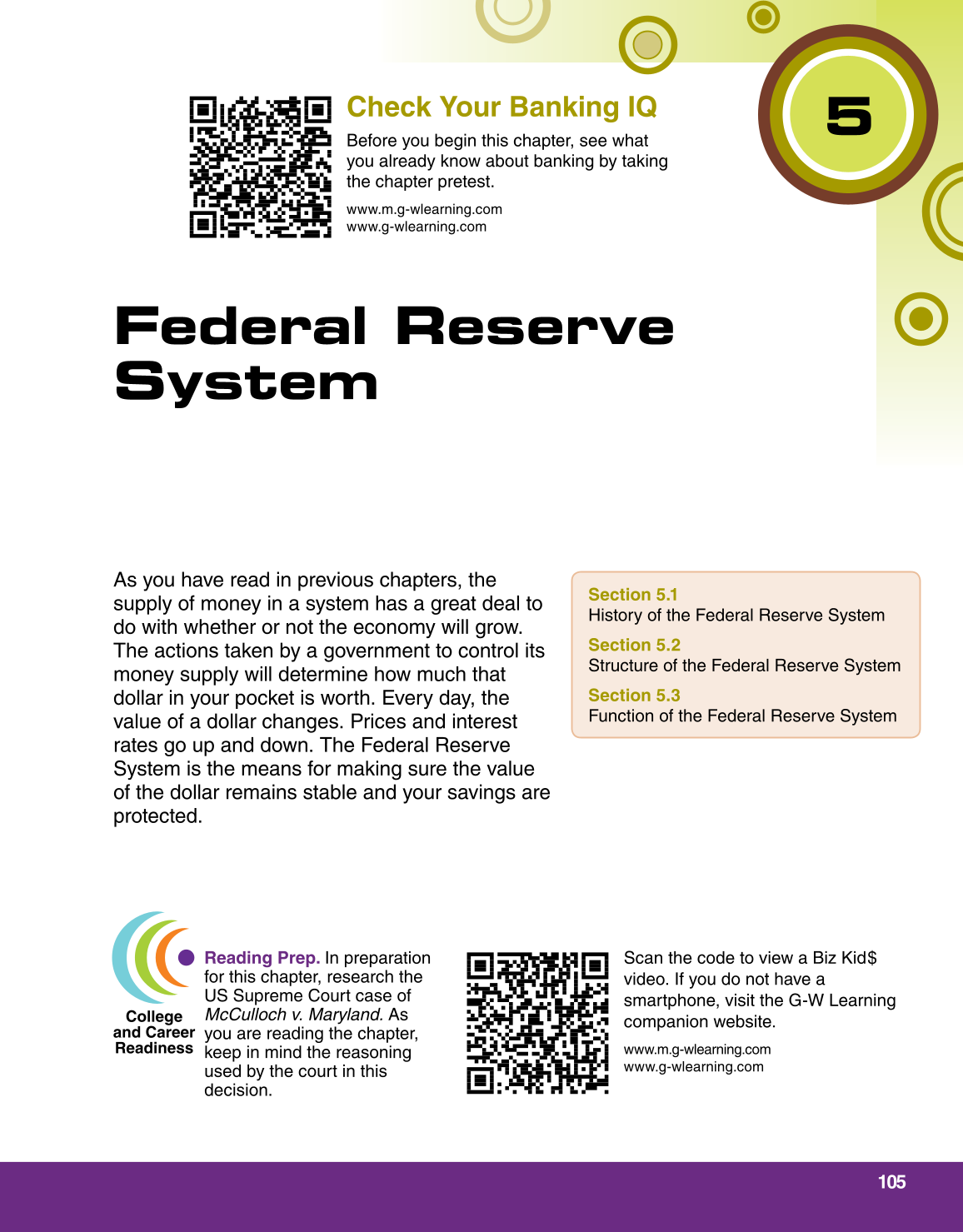 Banking & Financial Systems, 1st Edition page 105
