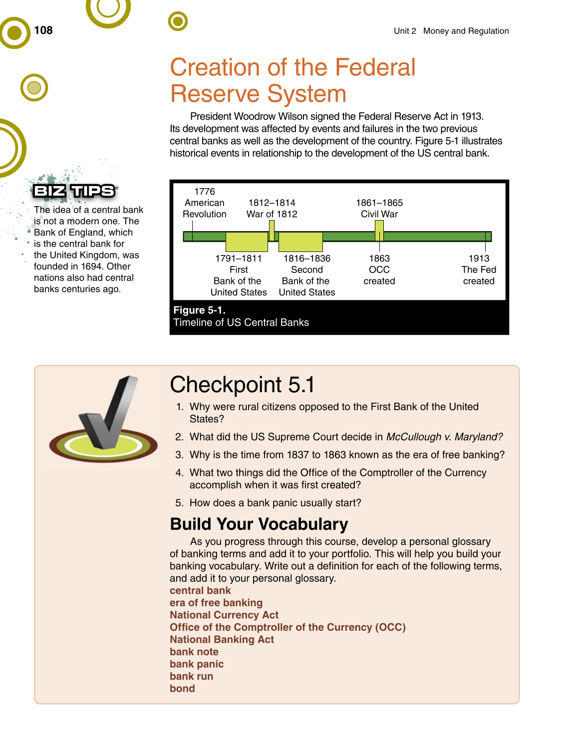 Banking & Financial Systems, 1st Edition page 108
