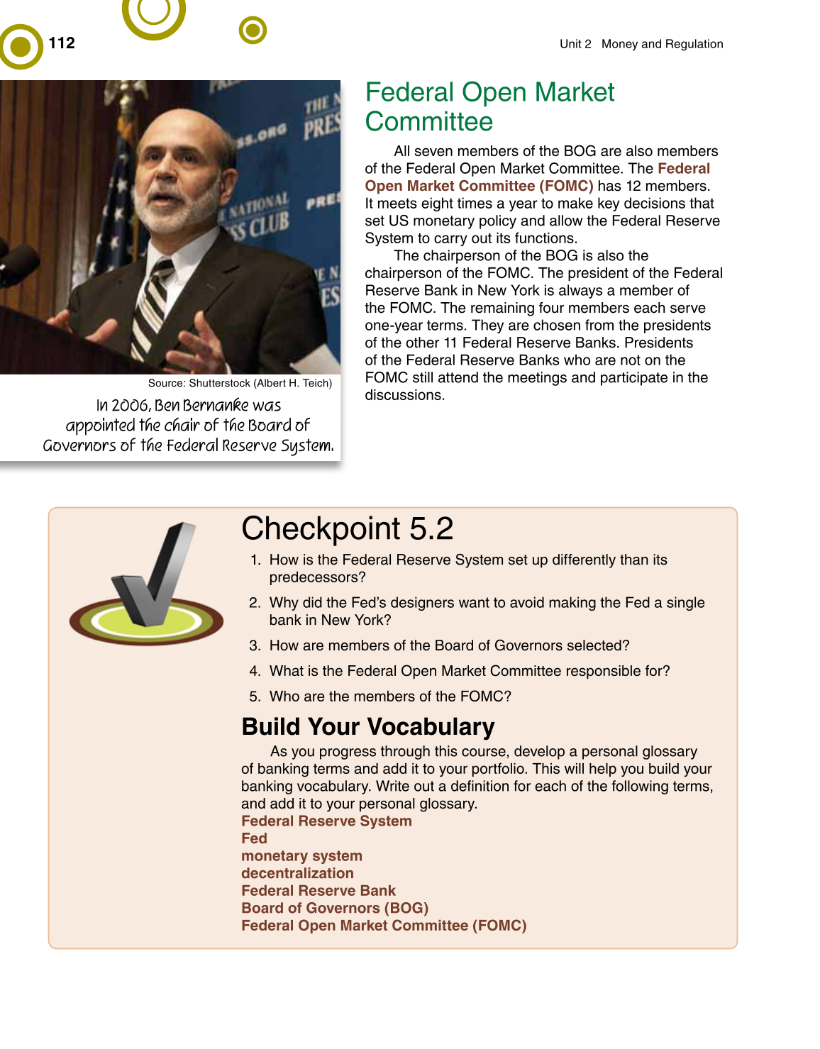 Banking & Financial Systems, 1st Edition page 112