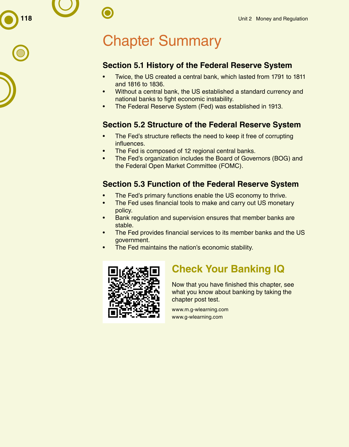 Banking & Financial Systems, 1st Edition page 118
