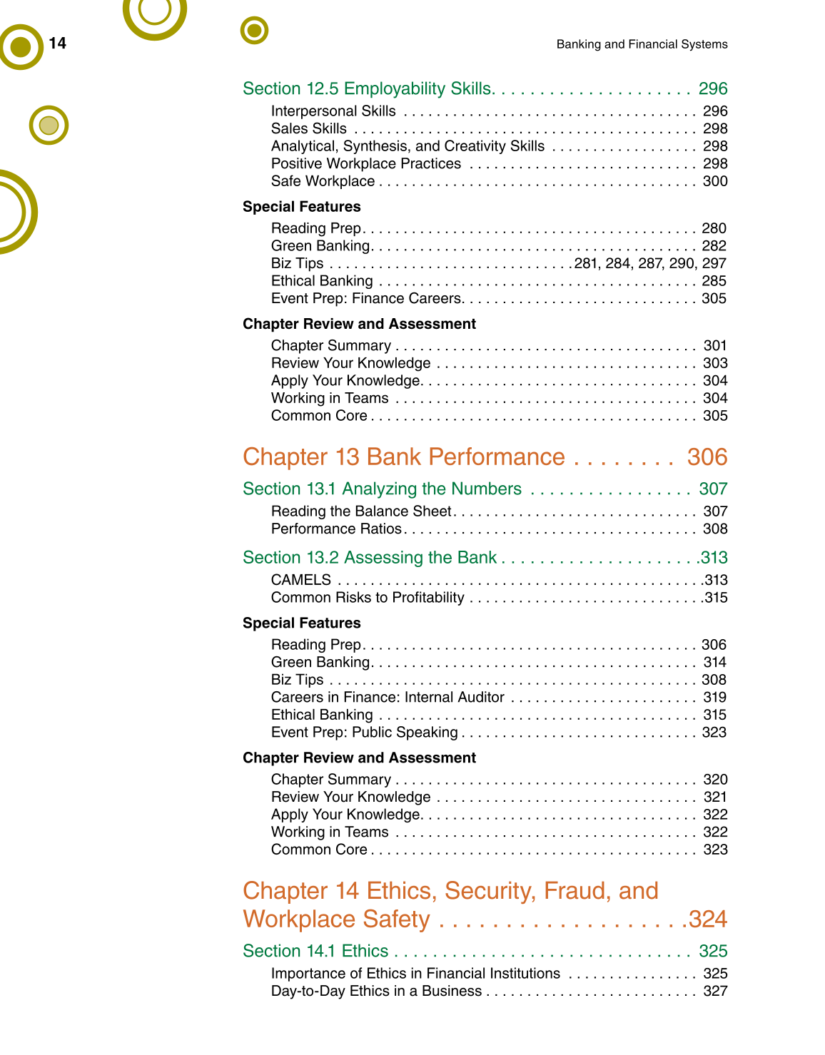 Banking & Financial Systems, 1st Edition page 14