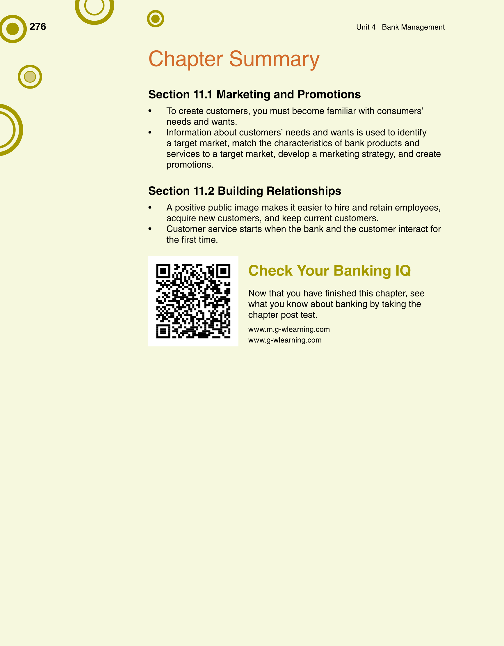 Banking & Financial Systems, 1st Edition page 276