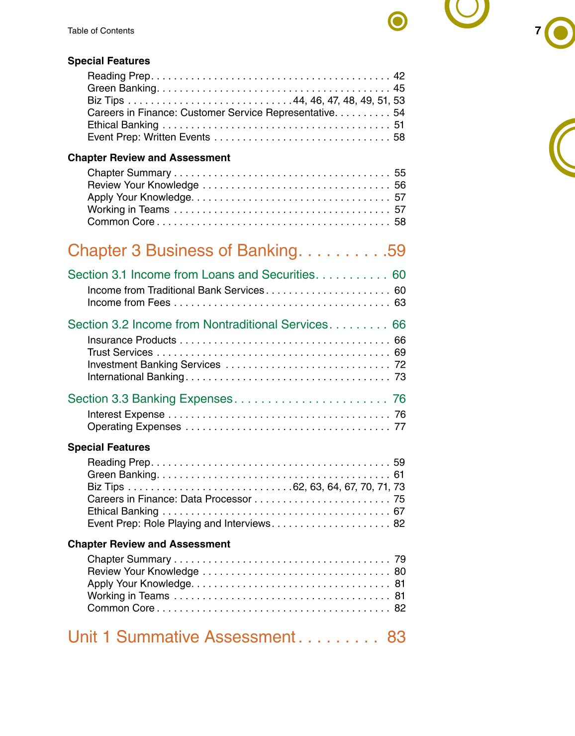 Banking & Financial Systems, 1st Edition page 7