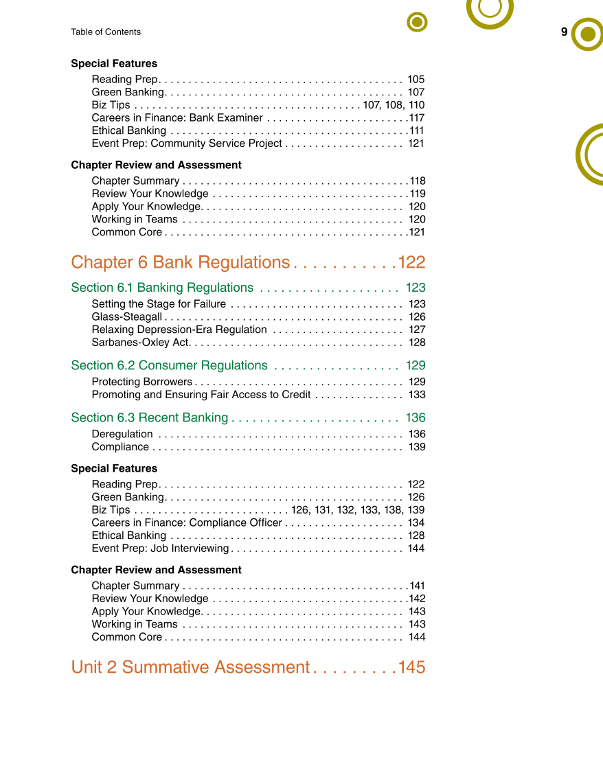 Banking & Financial Systems, 1st Edition page 9