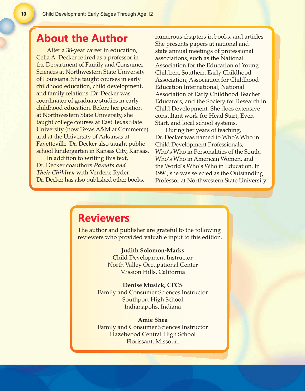 Child Development: Early Stages Through Age 12, 7th Edition page 10