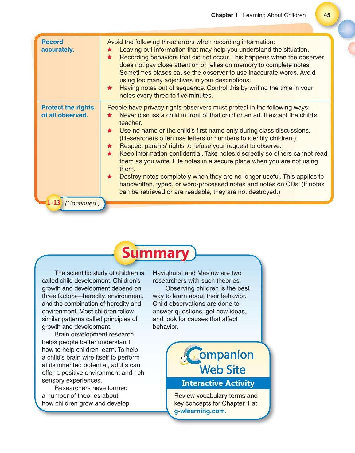 Child Development: Early Stages Through Age 12, 7th Edition page 45