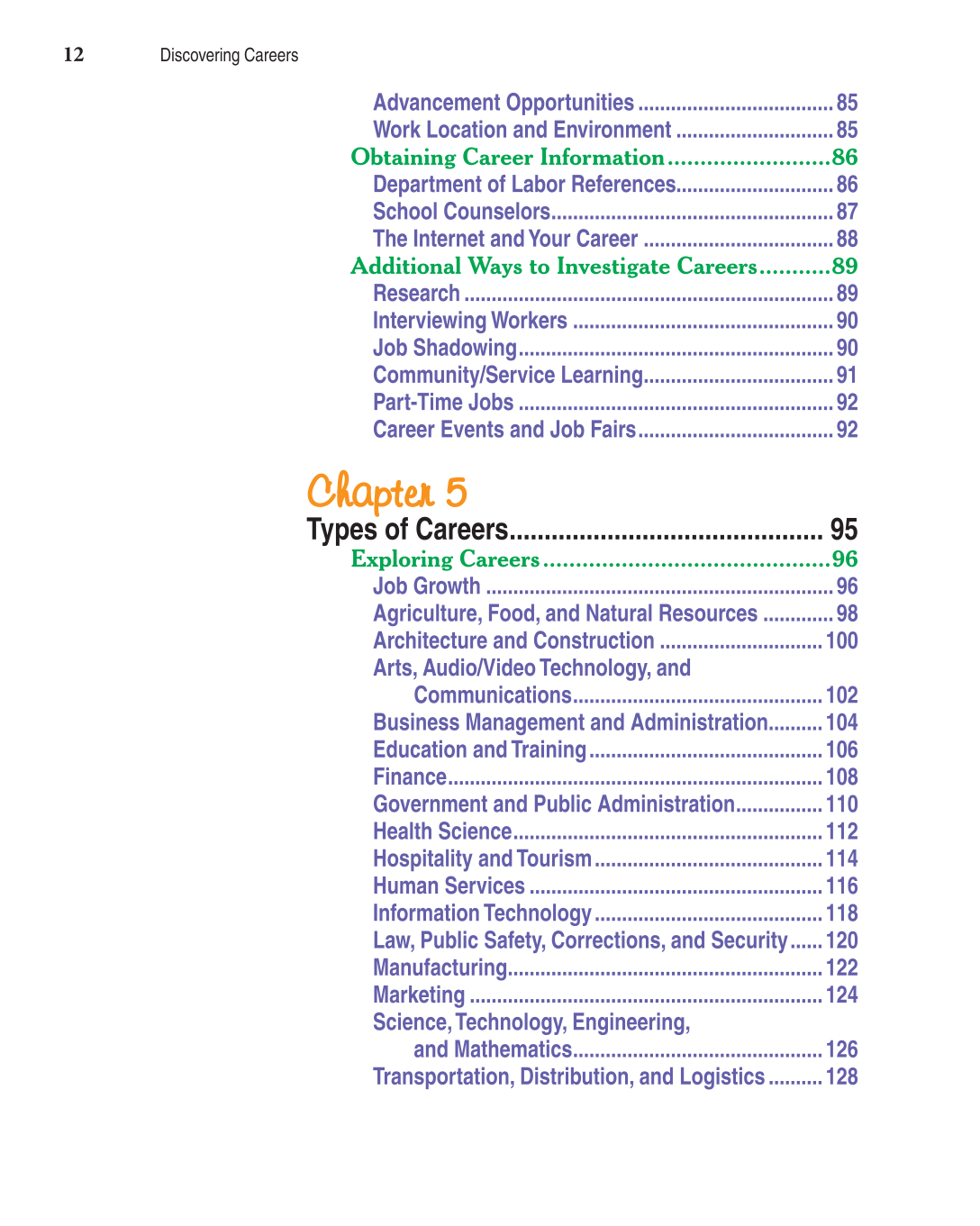Discovering Careers, 7th Edition page 12