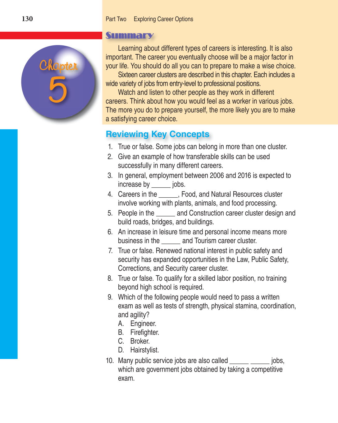 Discovering Careers, 7th Edition page 130