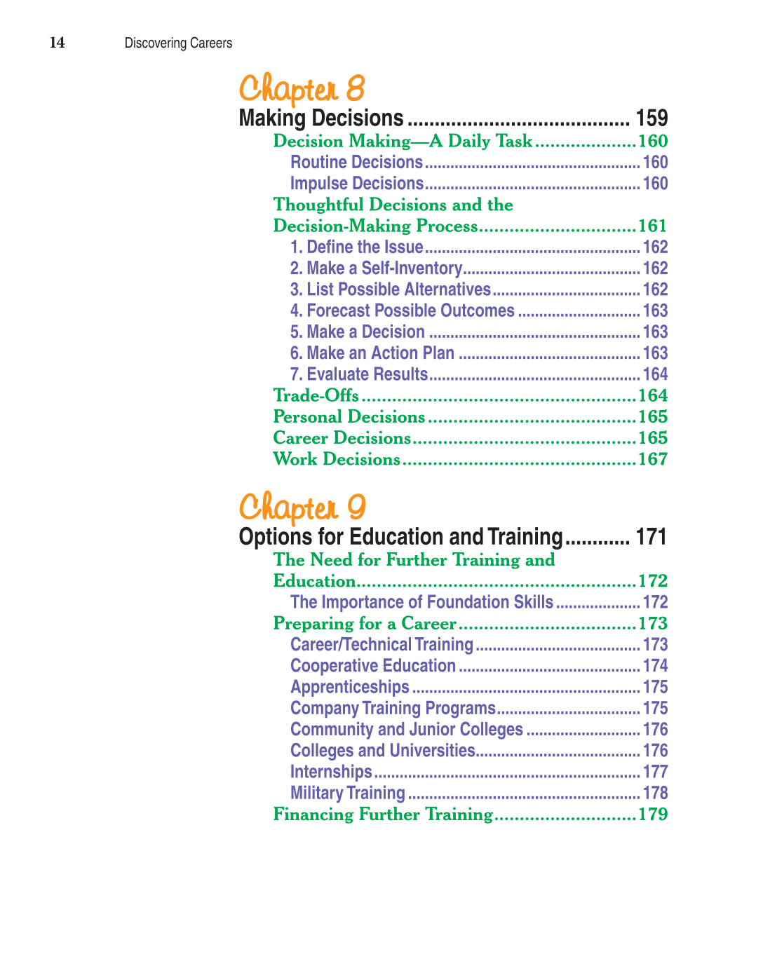 Discovering Careers, 7th Edition page 14