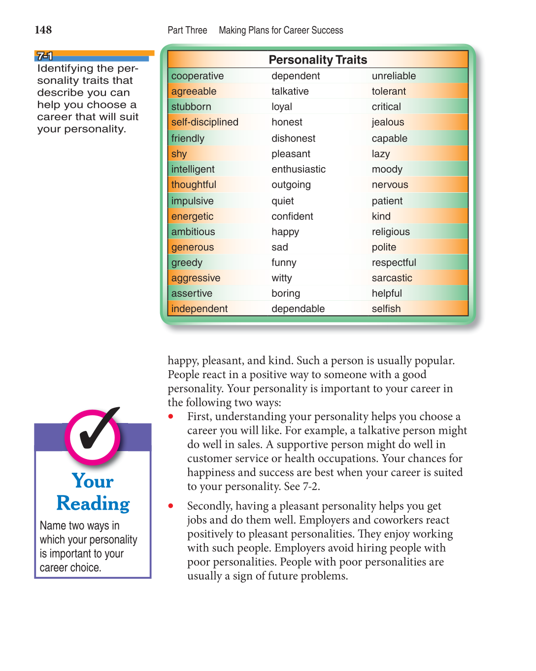 Discovering Careers, 7th Edition page 148