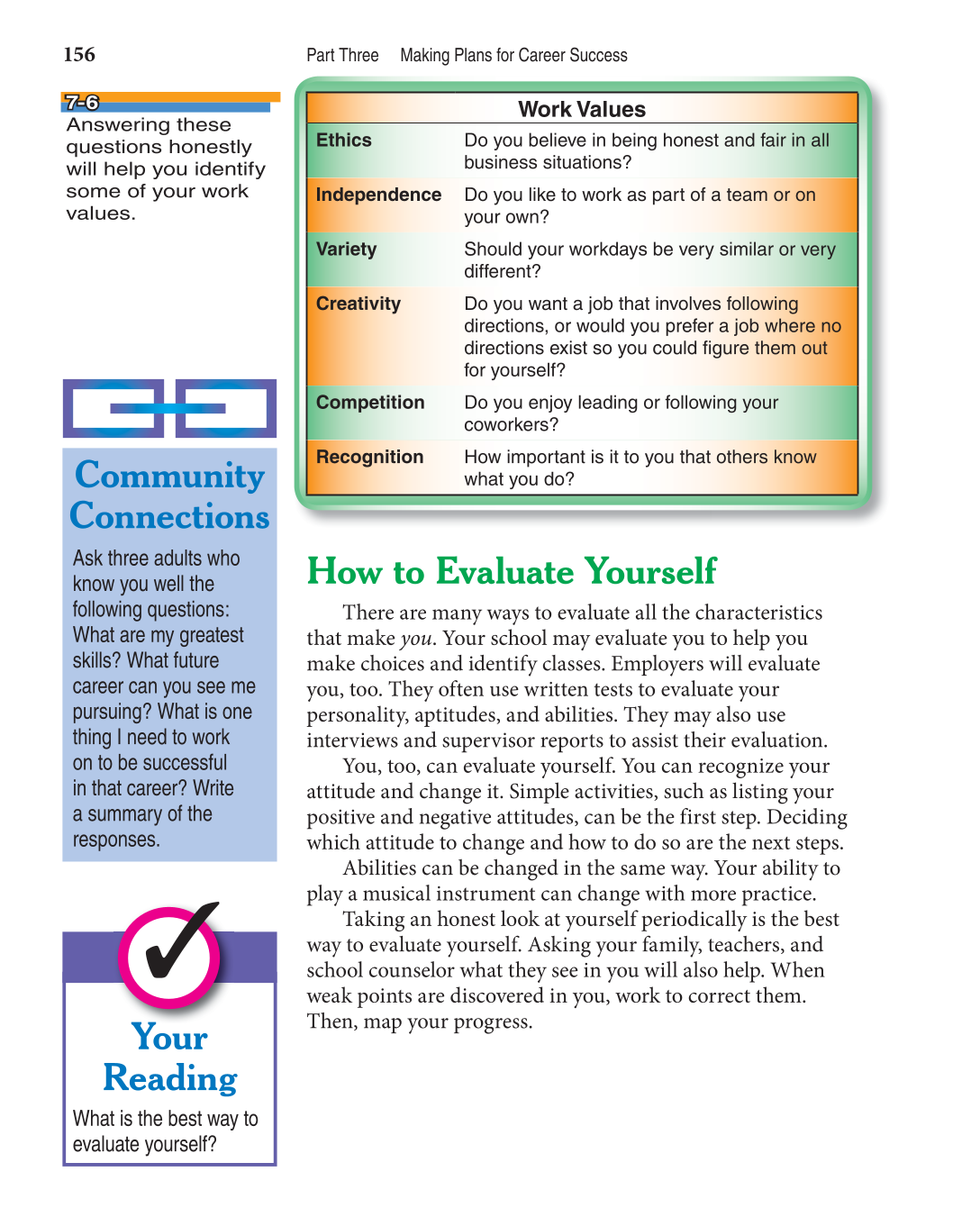 Discovering Careers, 7th Edition page 156