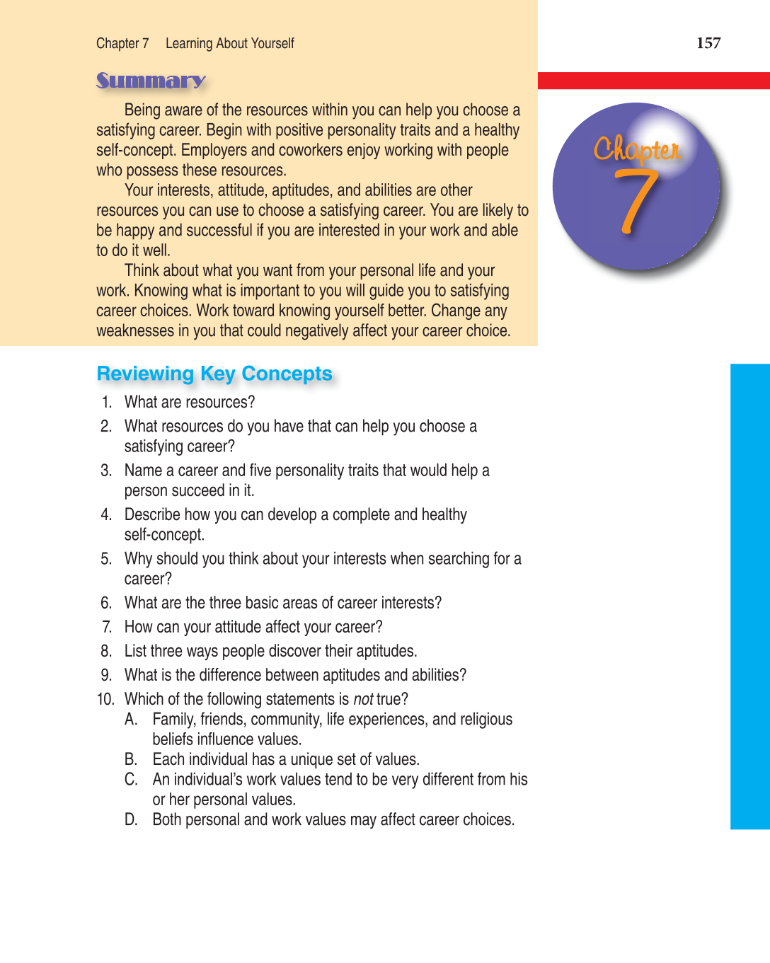 Discovering Careers, 7th Edition page 157
