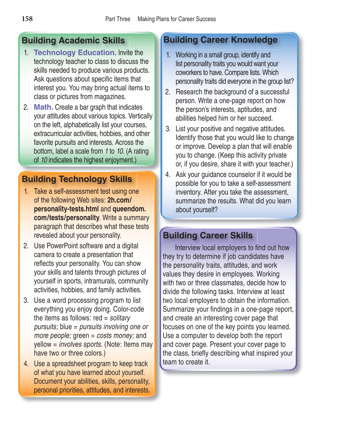 Discovering Careers, 7th Edition page 158