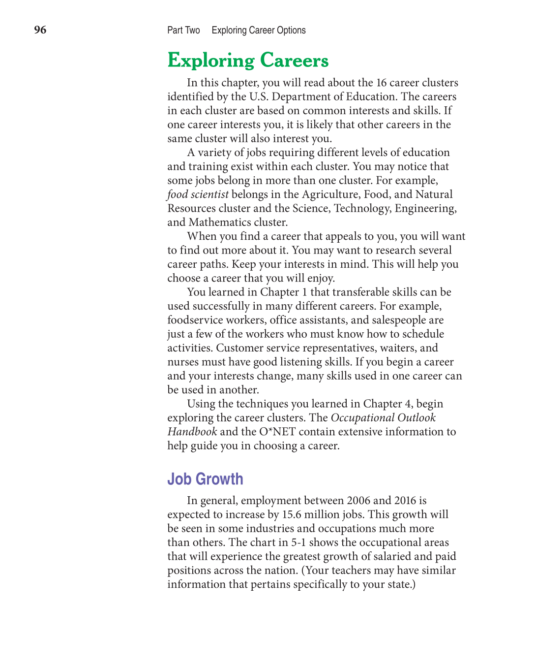 Discovering Careers, 7th Edition page 96