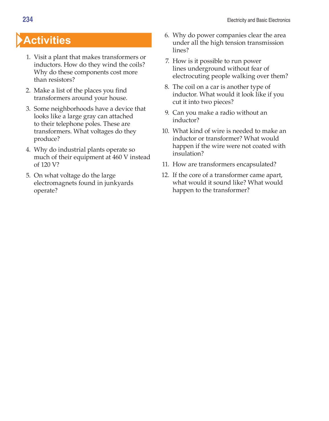 Electricity and Basic Electronics, 7th Edition page 234