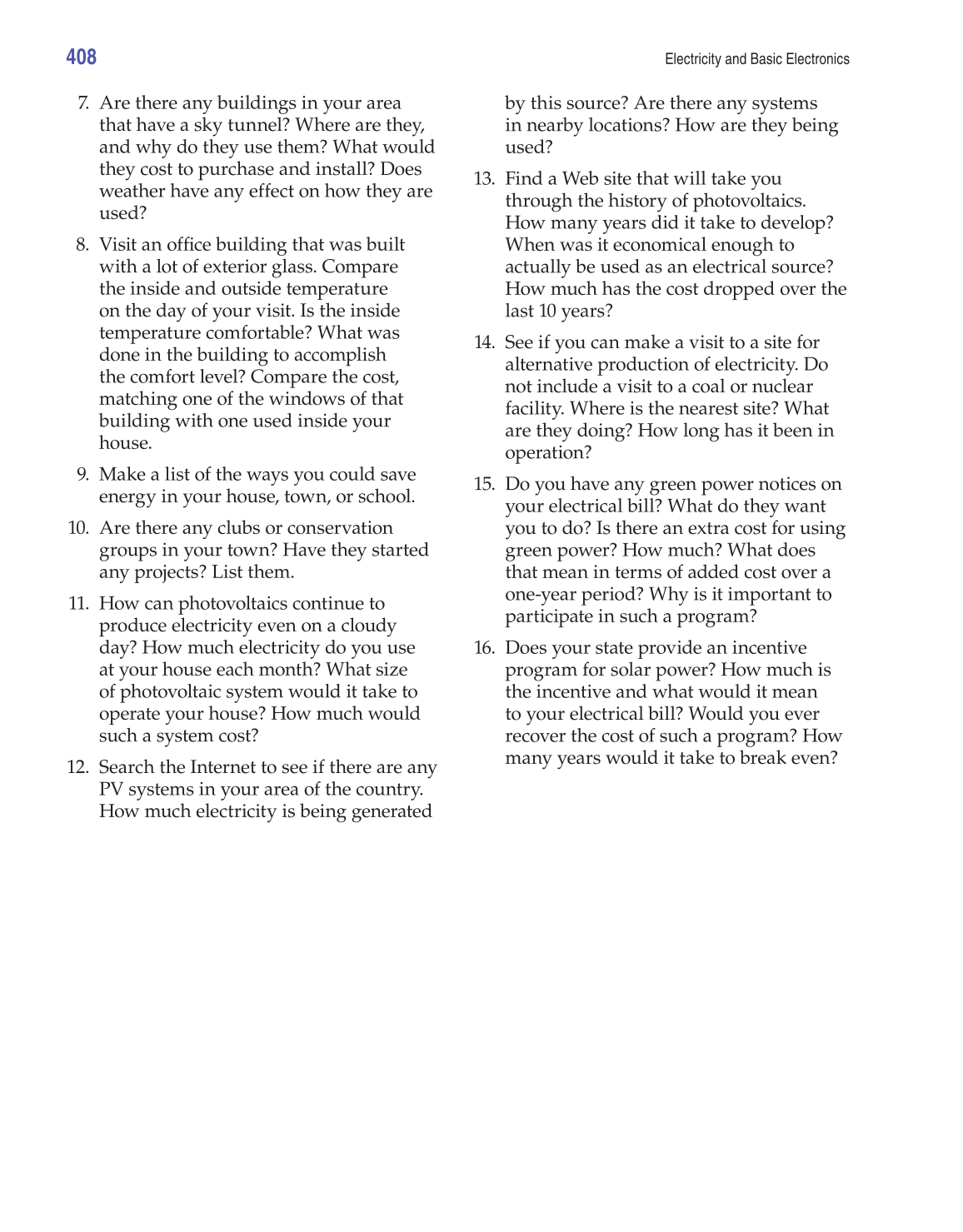 Electricity and Basic Electronics, 7th Edition page 408