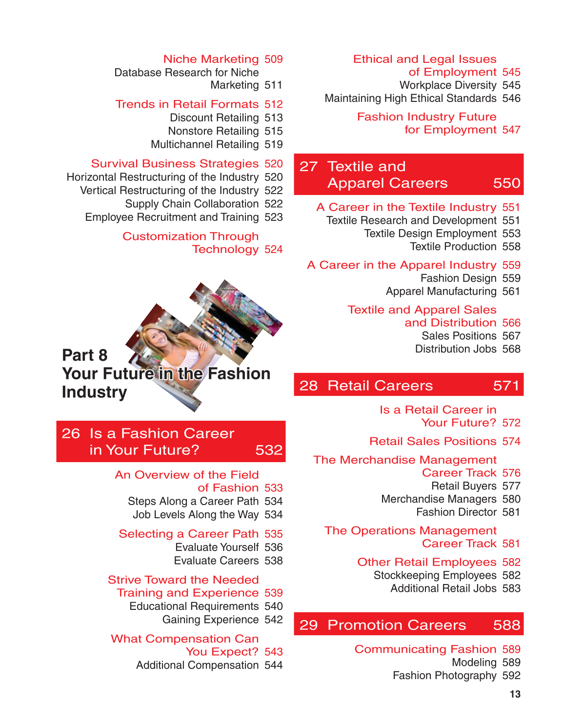 Fashion Marketing &amp; Merchandising, 3rd Edition page 13