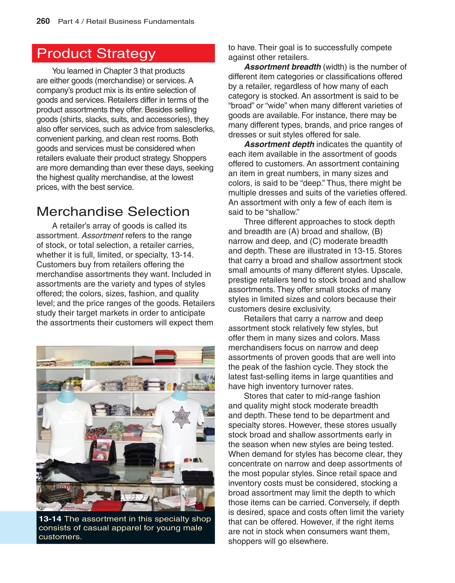 Fashion Marketing &amp; Merchandising, 3rd Edition page 260