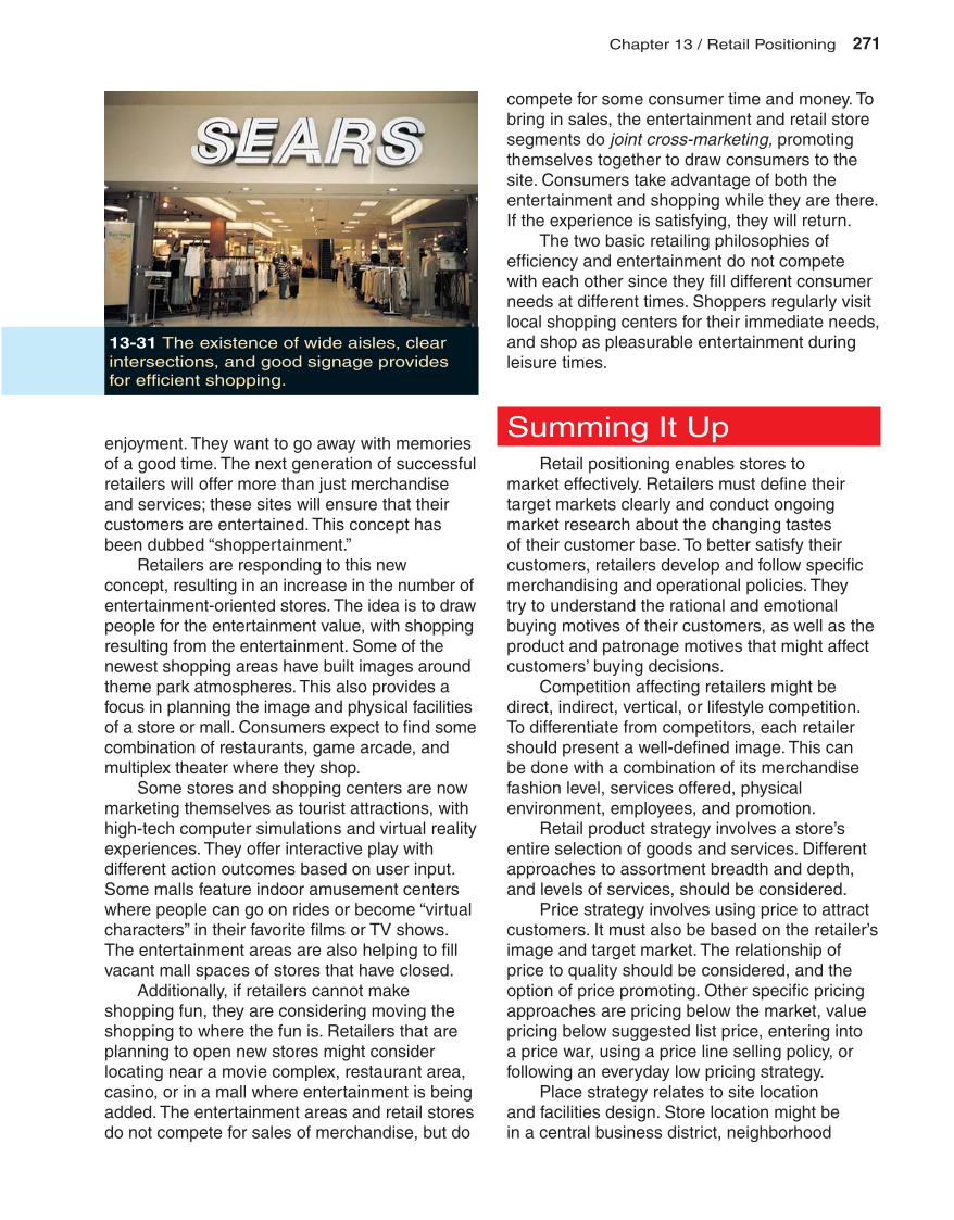 Fashion Marketing &amp; Merchandising, 3rd Edition page 271
