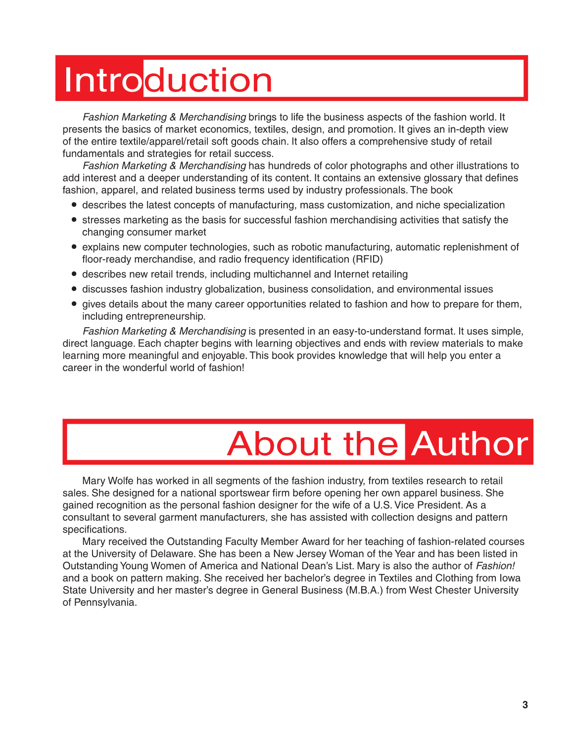 Fashion Marketing &amp; Merchandising, 3rd Edition page 3