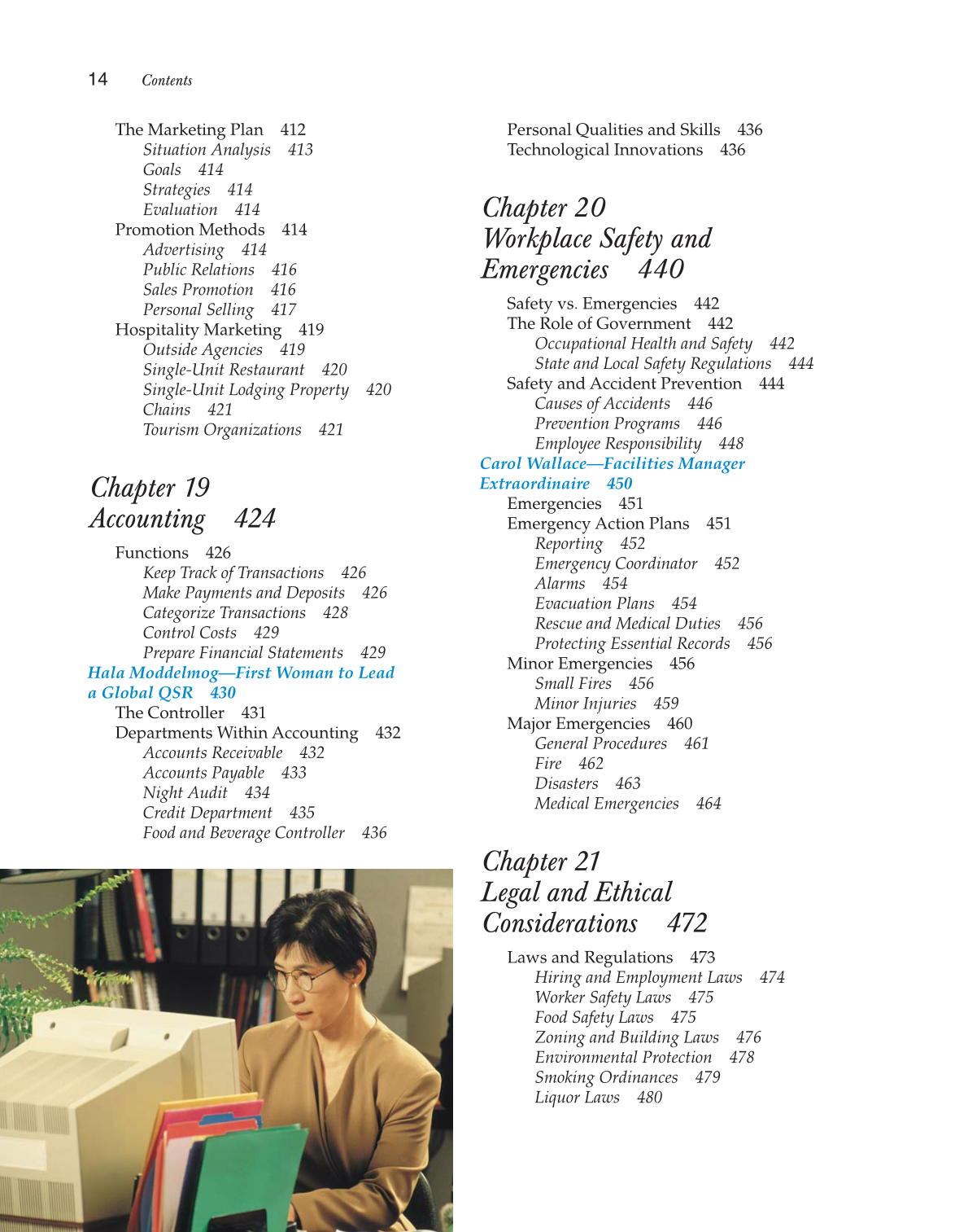 Hospitality Services: Food &amp; Lodging, 2nd Edition page 14