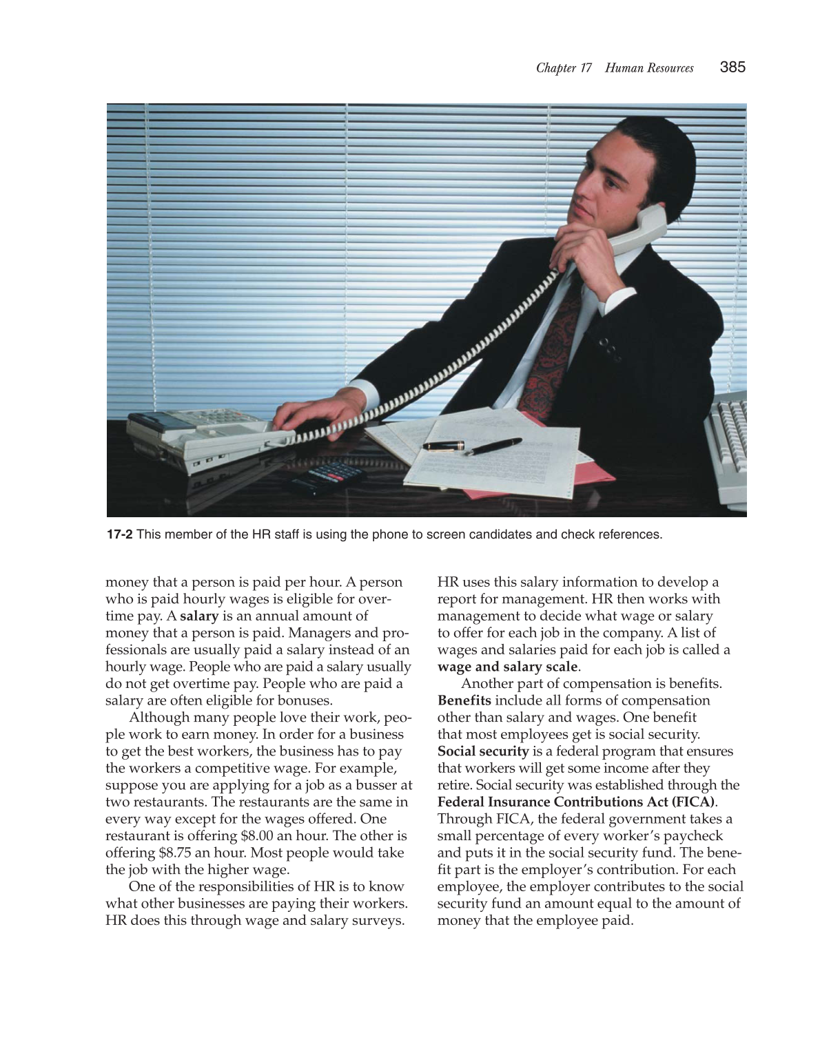 Hospitality Services: Food &amp; Lodging, 2nd Edition page 385