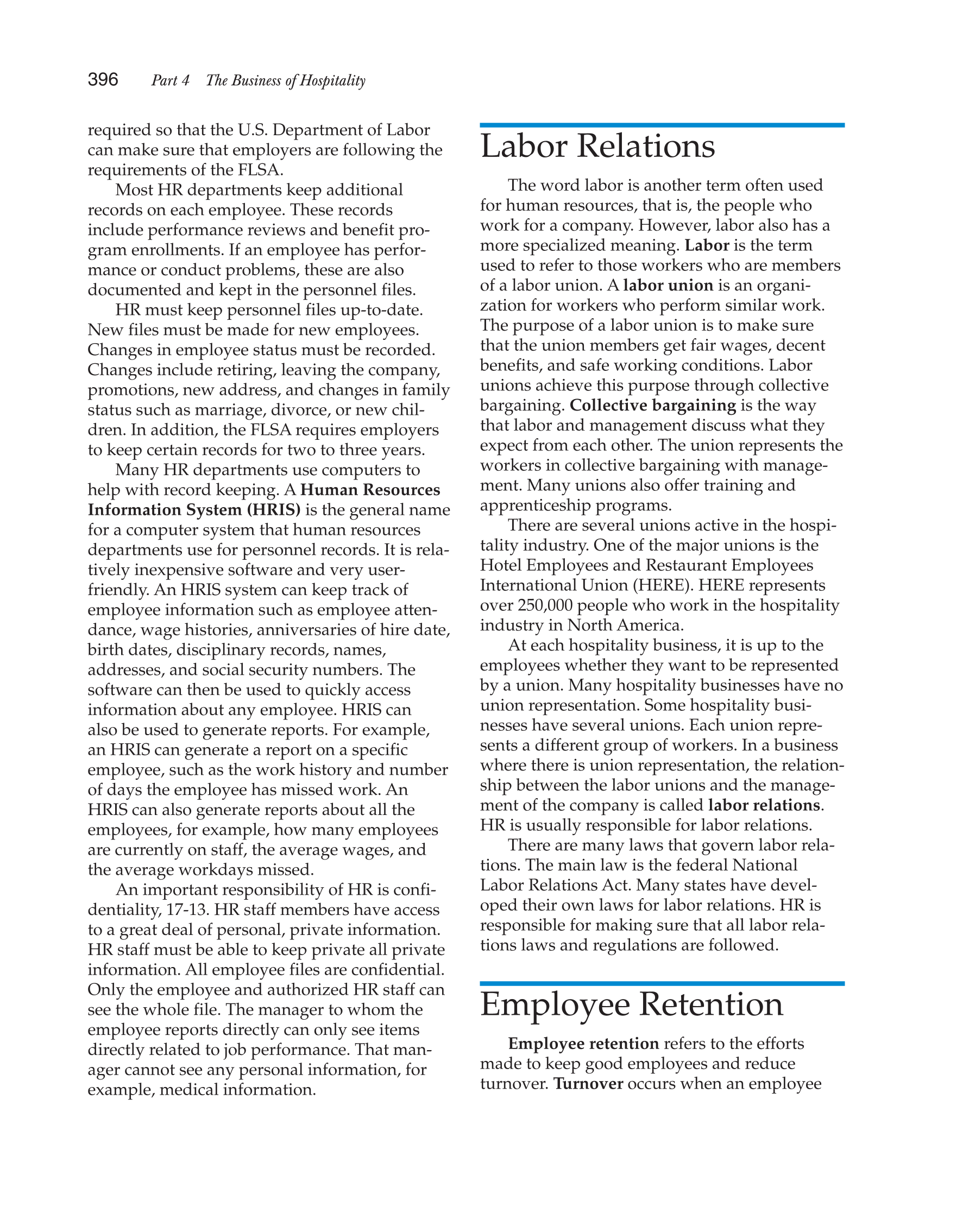 Hospitality Services: Food &amp; Lodging, 2nd Edition page 396