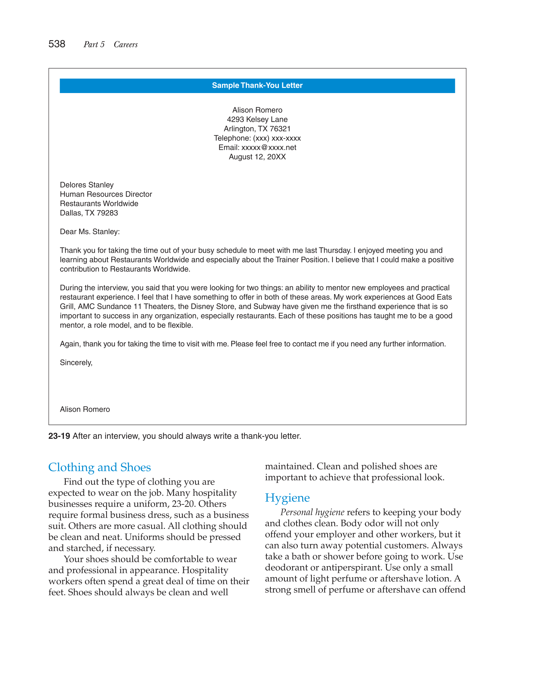 Hospitality Services: Food &amp; Lodging, 2nd Edition page 538