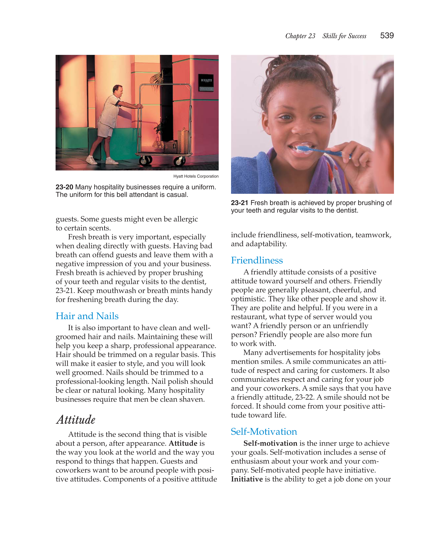 Hospitality Services: Food &amp; Lodging, 2nd Edition page 539