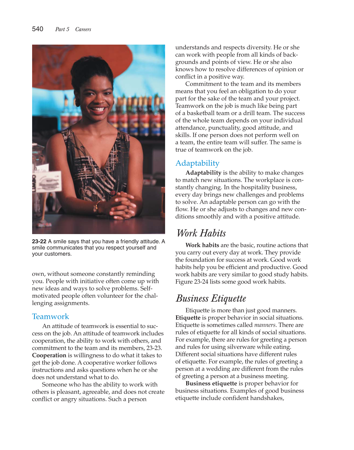 Hospitality Services: Food &amp; Lodging, 2nd Edition page 540