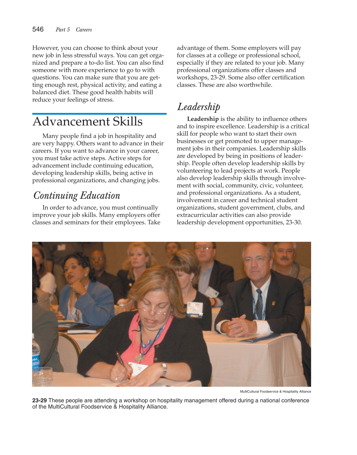 Hospitality Services: Food &amp; Lodging, 2nd Edition page 546