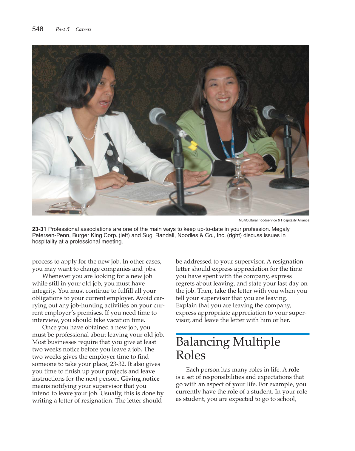 Hospitality Services: Food &amp; Lodging, 2nd Edition page 548