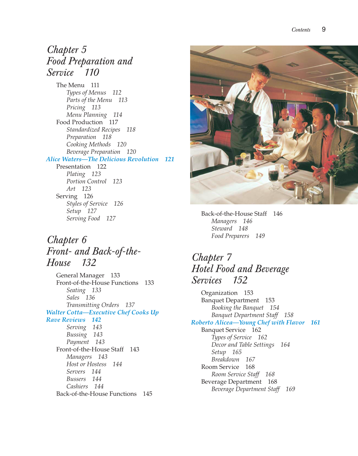 Hospitality Services: Food &amp; Lodging, 2nd Edition page 9