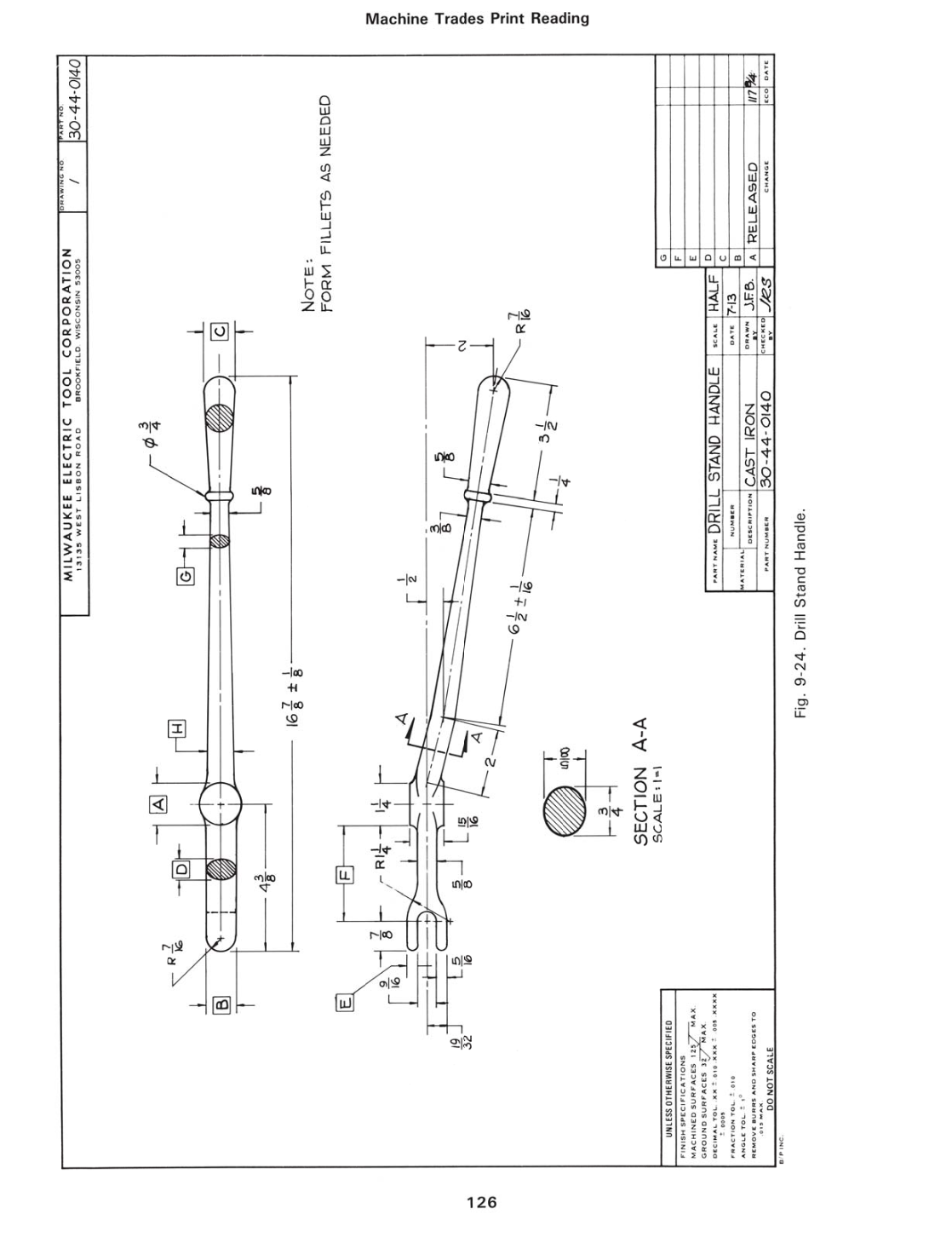 Machine Trades Print Reading, 5th Edition page 126