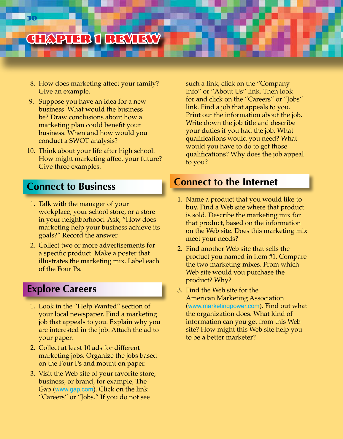 Marketing Dynamics, 2nd Edition page 30